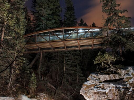 image3 Crowsnest Pass Bridge at Night Photo 2